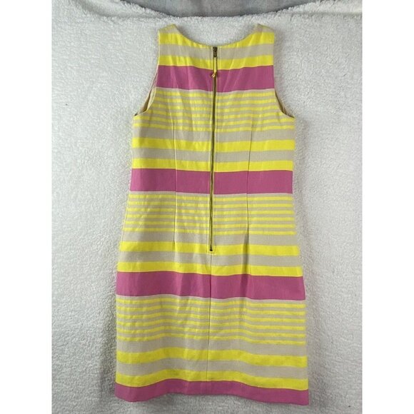 Ann Taylor LOFT Dress Women 10 Stripe Mod Retro Classic Office Preppy Coastal - Picture 2 of 13